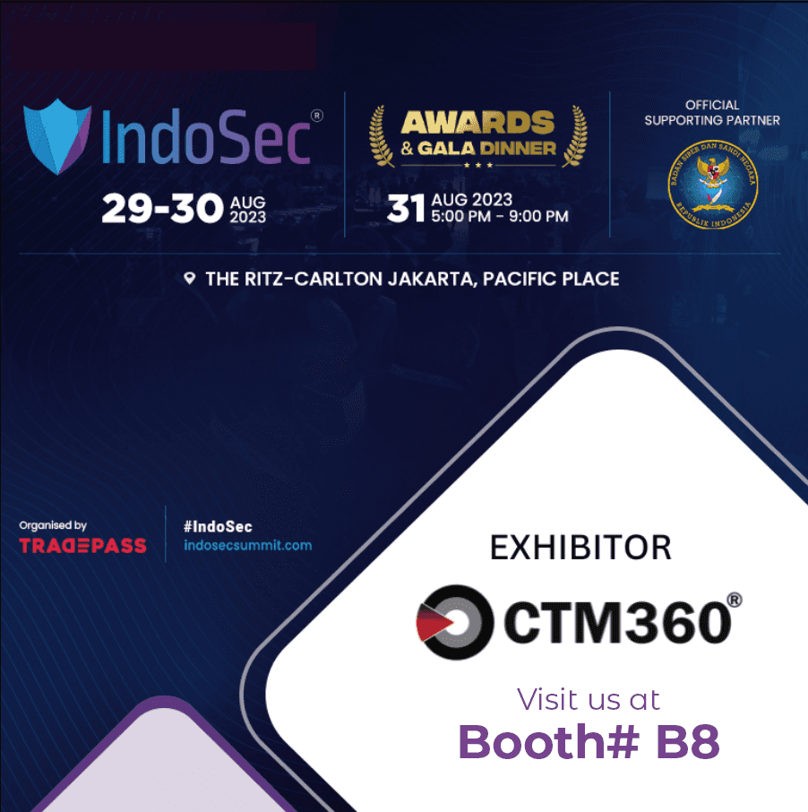 CTM360 Showcases its thought leadership in Digital Risk Protection at Indonesian Cybersecurity Event, IndoSec 2023.